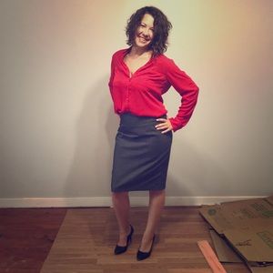 Red dress shirt